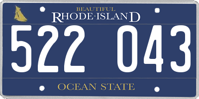 RI license plate 522043