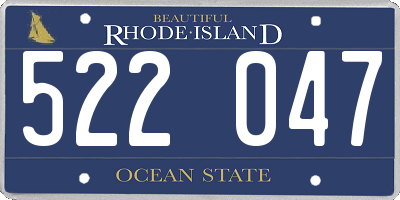 RI license plate 522047
