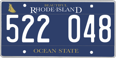 RI license plate 522048