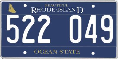 RI license plate 522049