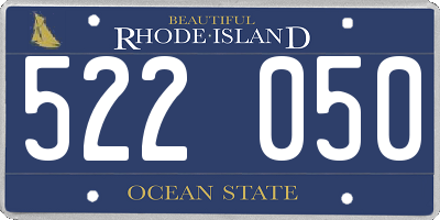 RI license plate 522050