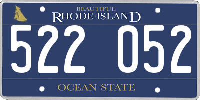 RI license plate 522052