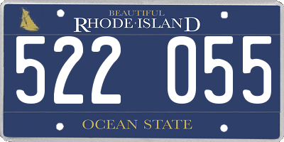 RI license plate 522055