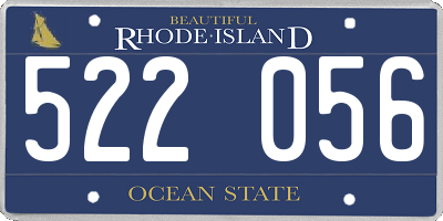 RI license plate 522056