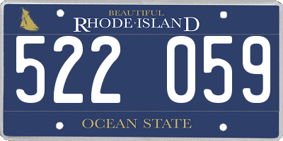 RI license plate 522059
