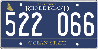 RI license plate 522066