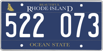 RI license plate 522073