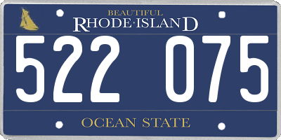 RI license plate 522075