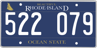 RI license plate 522079