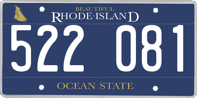 RI license plate 522081