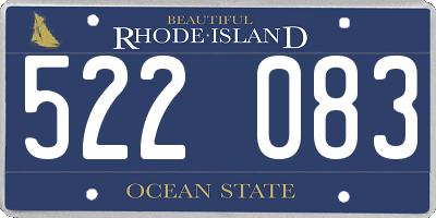 RI license plate 522083