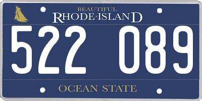 RI license plate 522089