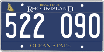 RI license plate 522090