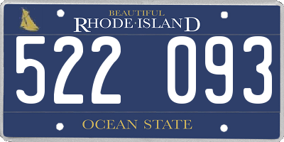 RI license plate 522093