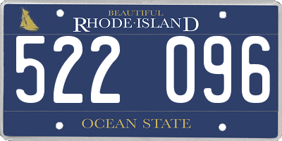 RI license plate 522096