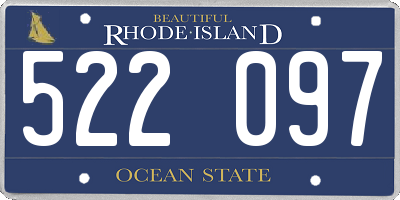 RI license plate 522097