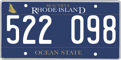 RI license plate 522098