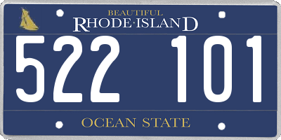RI license plate 522101