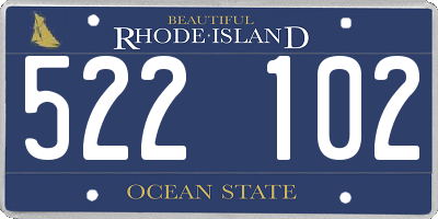 RI license plate 522102