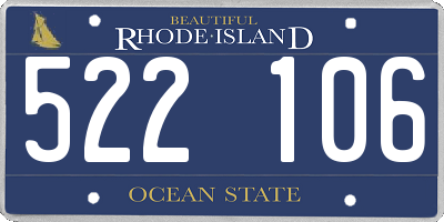 RI license plate 522106