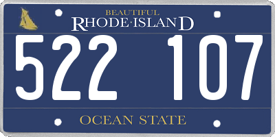 RI license plate 522107