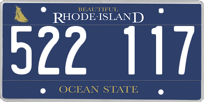 RI license plate 522117
