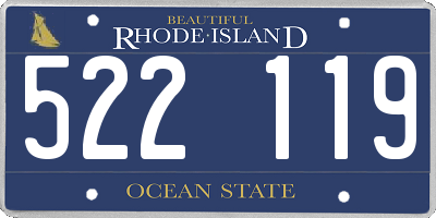 RI license plate 522119