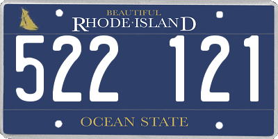 RI license plate 522121