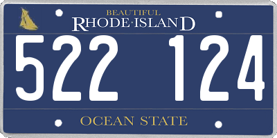 RI license plate 522124