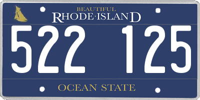 RI license plate 522125