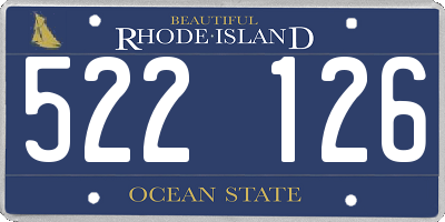 RI license plate 522126