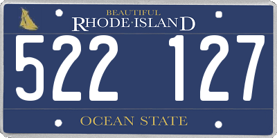 RI license plate 522127