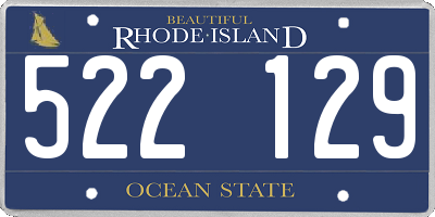RI license plate 522129