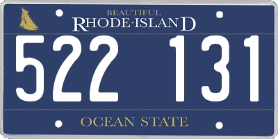 RI license plate 522131