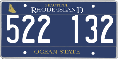RI license plate 522132