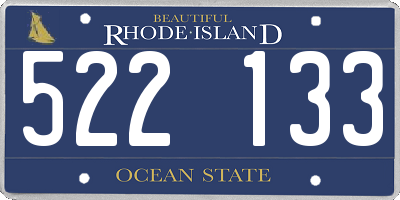 RI license plate 522133