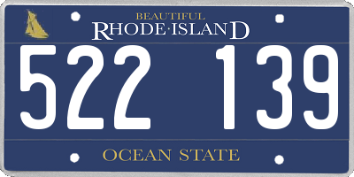 RI license plate 522139