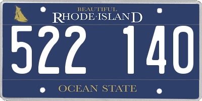 RI license plate 522140