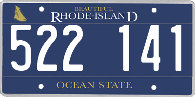 RI license plate 522141