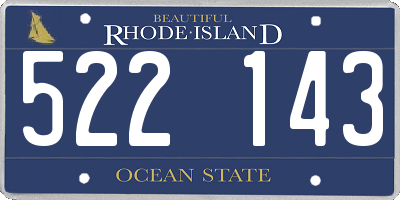 RI license plate 522143