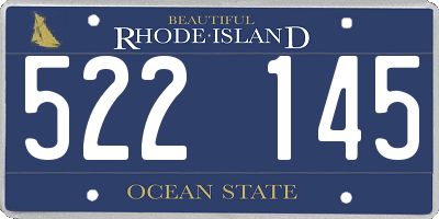 RI license plate 522145
