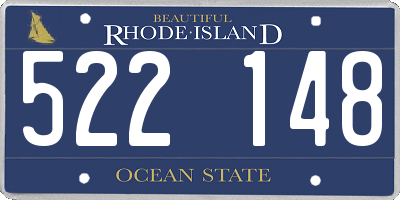 RI license plate 522148