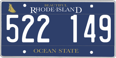 RI license plate 522149