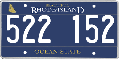 RI license plate 522152