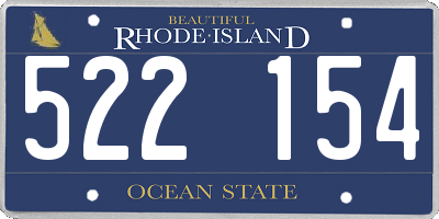 RI license plate 522154