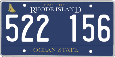 RI license plate 522156