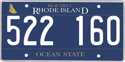 RI license plate 522160