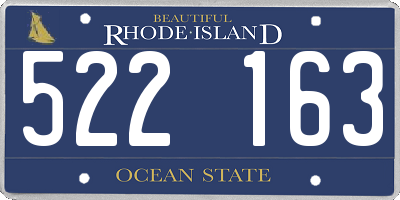 RI license plate 522163