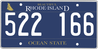RI license plate 522166