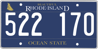 RI license plate 522170